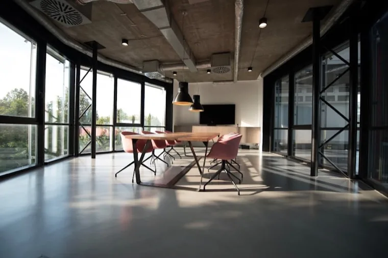 Corporate office meeting room